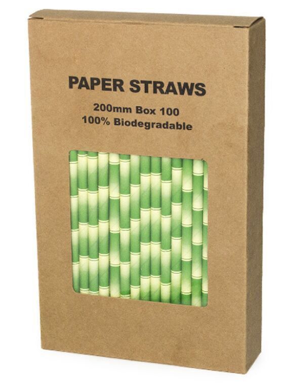 FDA/EU Test Certificate Eco Friendly Disposable Degradable Multi Colors Box Packing Paper Tube Drinking Straw
