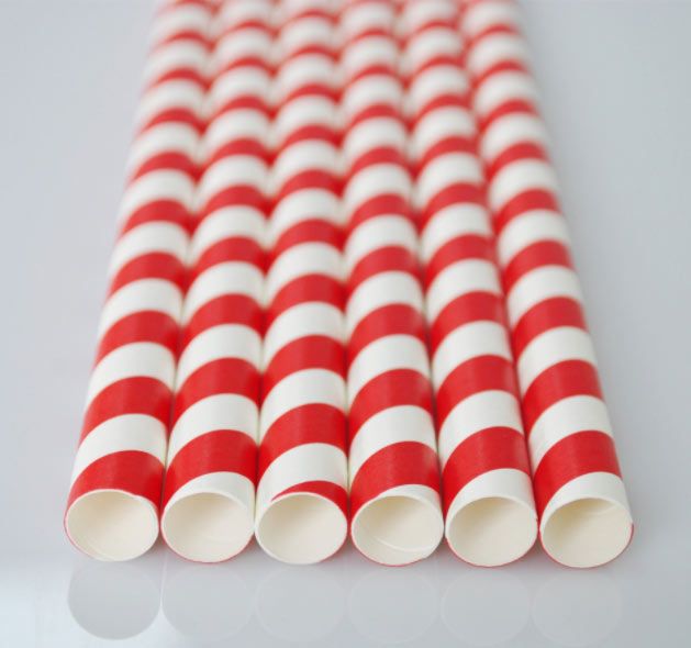 Eco-Friendly Food Grade Party Paper Drinking Straws 10*197mm