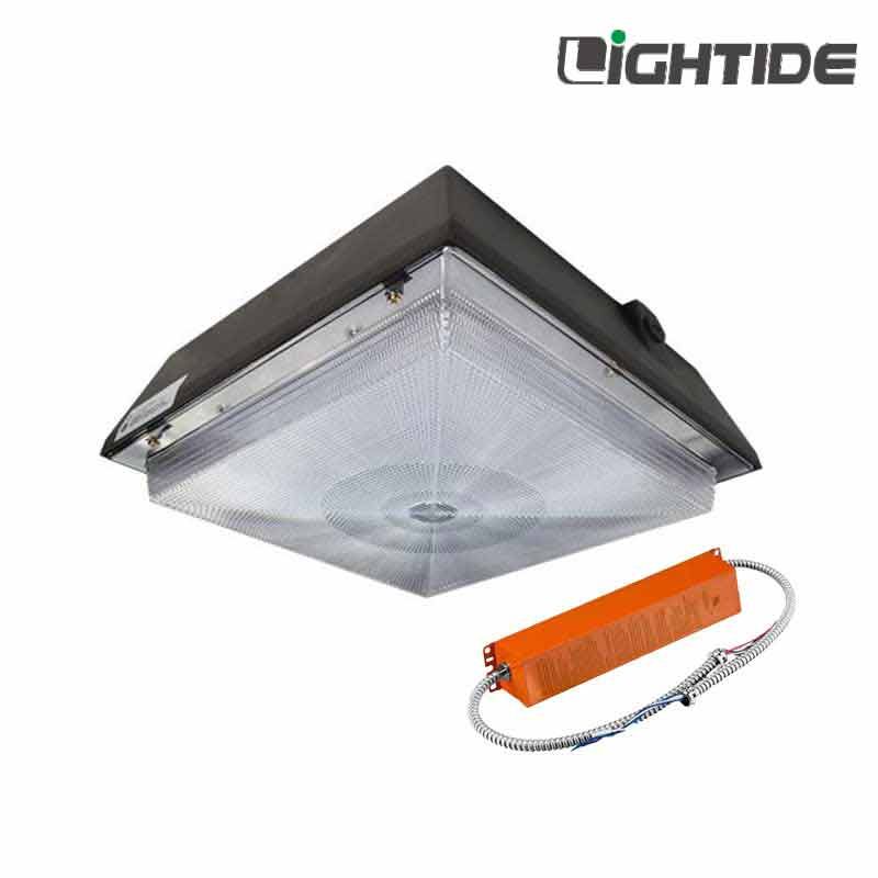 Dlc Premium Emergency Backup Led Canopy Lights 90w, 100-277vac, Ni-mh Battery And 90~180 Minutes