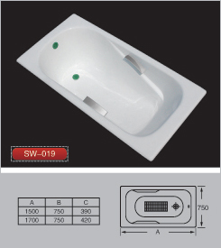 cast iron bathtub sw-019