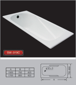 cast iron bathtub sw-019c