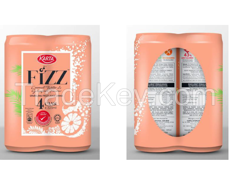 Karta Fizz-Sparkling Fruit Juice Drink Coconut Water with Grapefruit Flavor