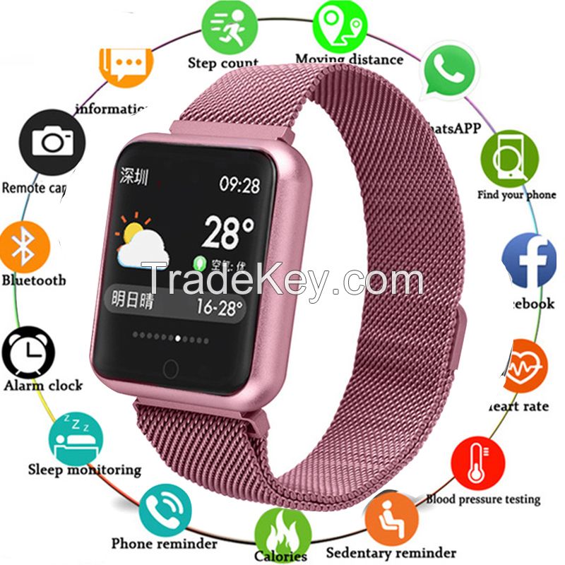 New Fashion Men Smartwatch Message Reminder Smart Watches Waterproof Smart Watch Heart Rate Tracker Sport Watches For Women