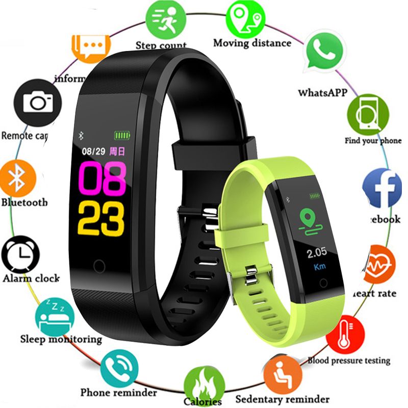 Smart Wristband Health Monitor Heart rate/Blood Pressure/Pedometer Waterproof Sports Bracelet for Men Women watch PK Miband 3