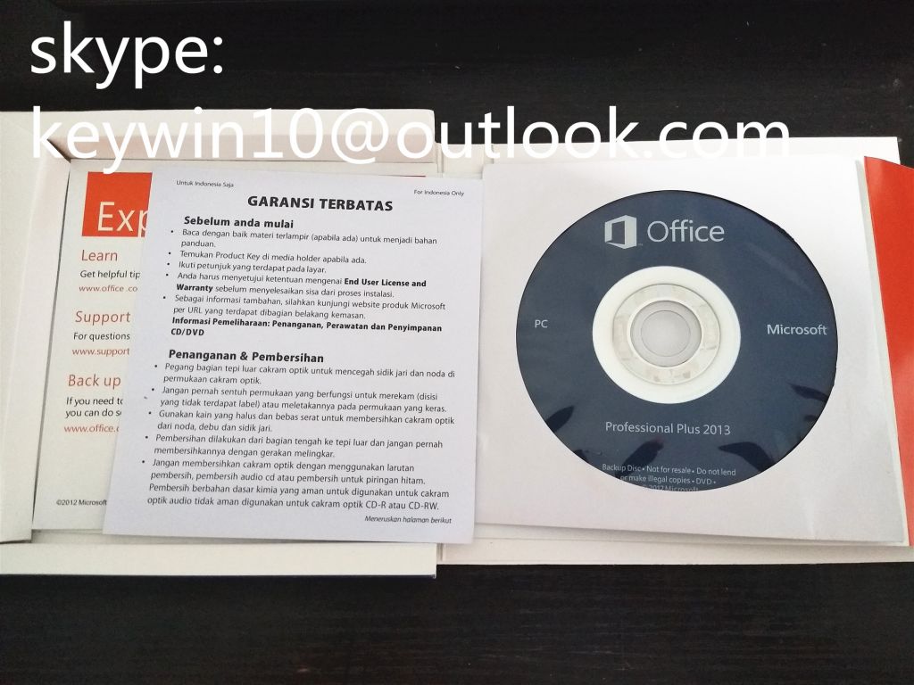 Pro Plus Key Office 2013 Pro English DVD New Coa Sticker