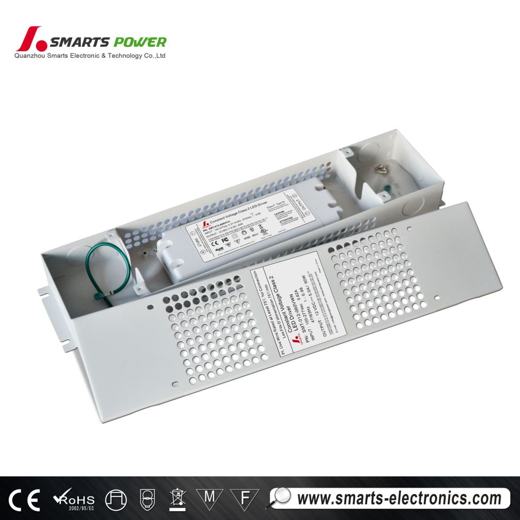 USA market 277Volt AC 12Volt DC 60w led driver for 12v Strip lighitng