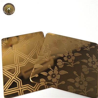 The Antique Design Mirror Brushed Titanium Gold Stainless Steel Sheet