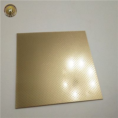 Decorative Metal Sheets Stamped Titanium gold Stainless Steel Sheets