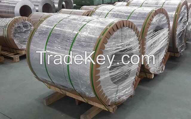 Aluminum strip tape continuous casting and rolling for reactors