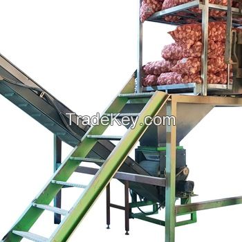 Automated Dry Garlic Peeling Machine - Premium System (With Root)