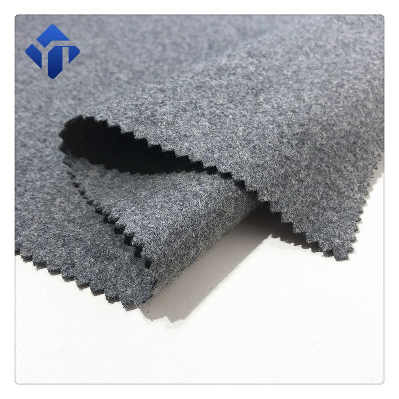 Factory multicolor yarn dyed  melton wool fabric for coat