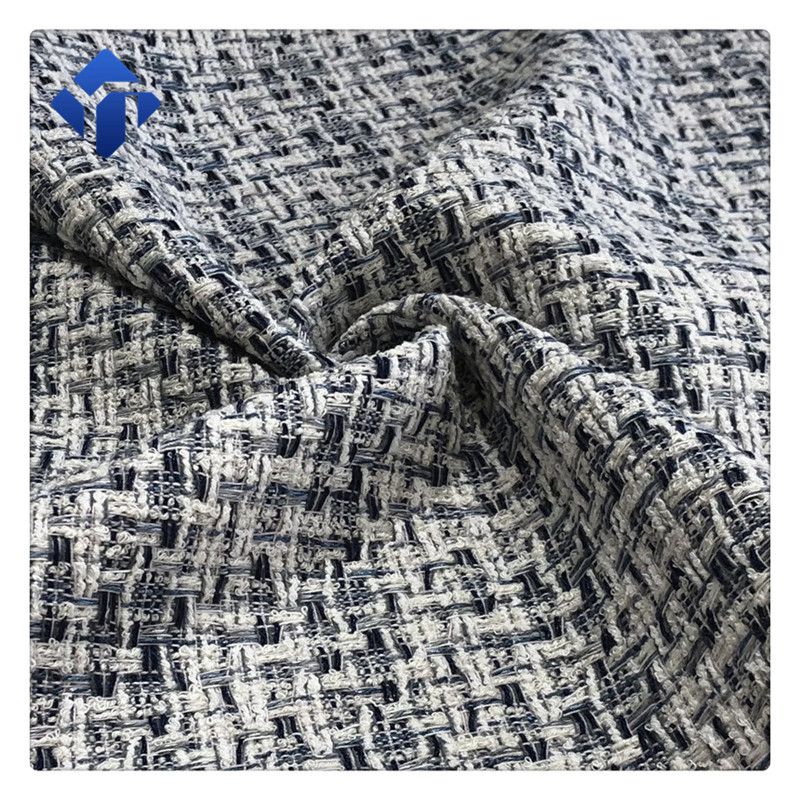 New mills China  cotton polyester tweed  fabric for women clothing