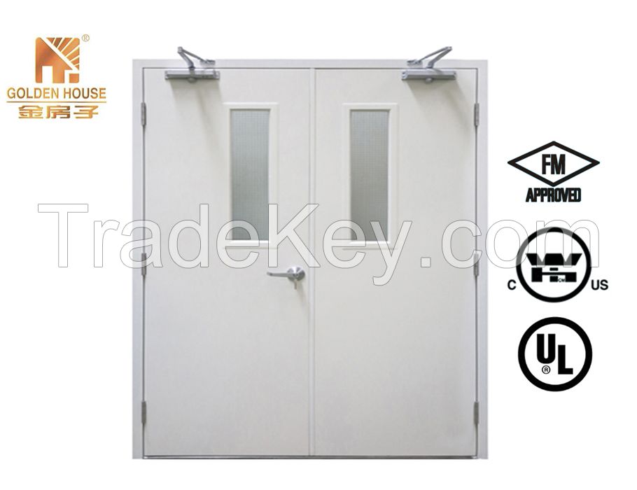 steel fire rated door with double opening