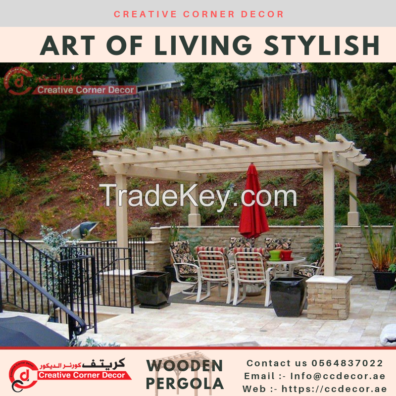 Wooden Pergola kit and Manufacturer of Wooden Pergola Dubai