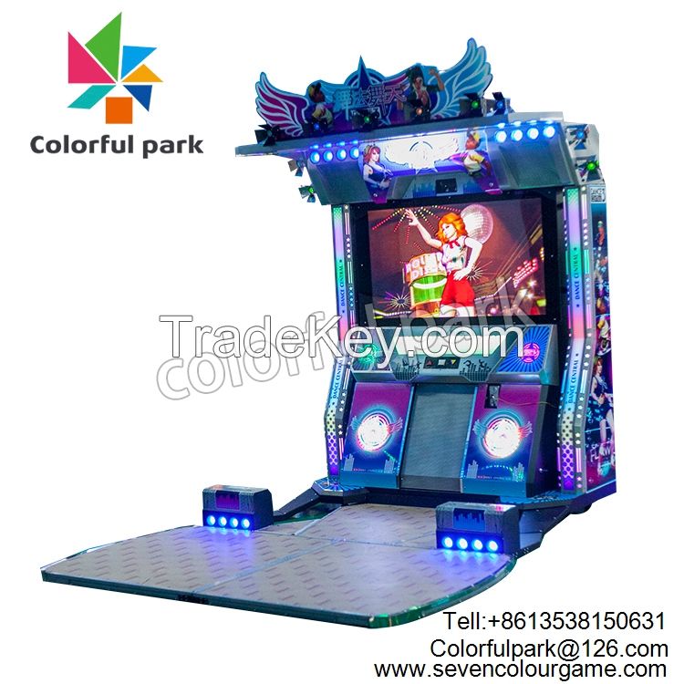 Colorful Park Arcade Dancing Machine Coin Operated Music Games for Shopping Mall