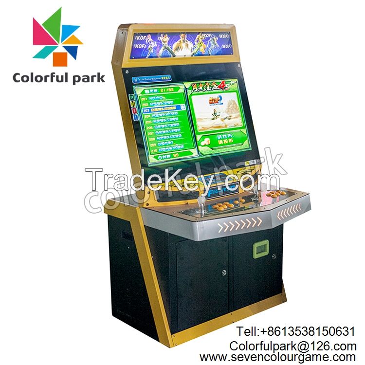 Colorful Park Arcade Video Street Fighting Coin Push Game Machine