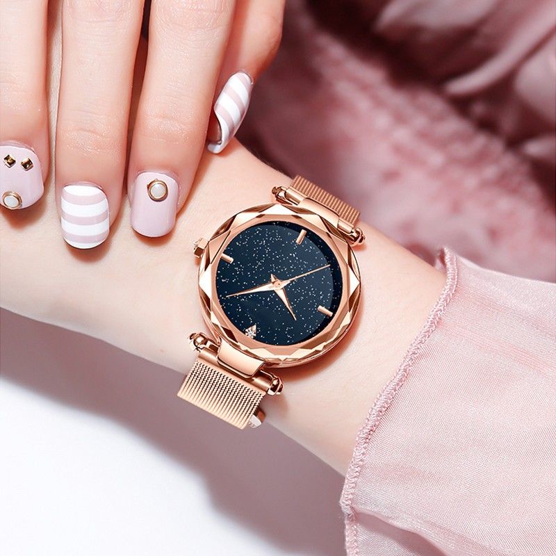 Hot Sell Ladies Watch Star Sky Dial Women Bracelet Watches Japan Quartz Watch Wholesale  Fashion Watch