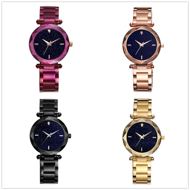 Hot Sell Ladies Watch Star Sky Dial Women Bracelet Watches Japan Quartz Watch Wholesale  Fashion Watch