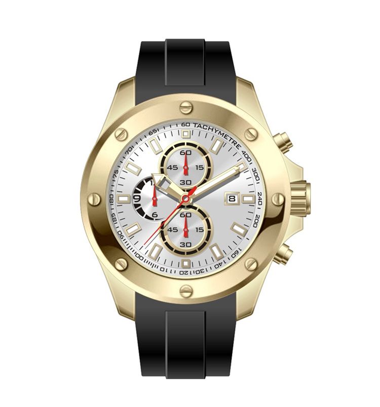 Custom High Quality Waterproof Quartz Gold Watch for Men