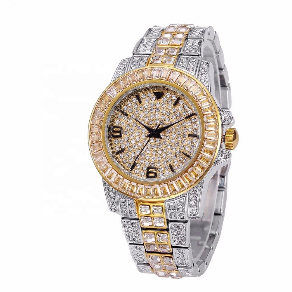 OEM Full Diamond Luxury Starry Sky Japan Movement Quartz Watch For Men