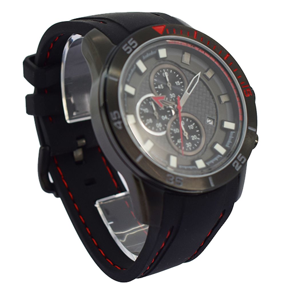 Fashion Outdoor Casual Analog Quartz Men WristWatch with Silicone Band