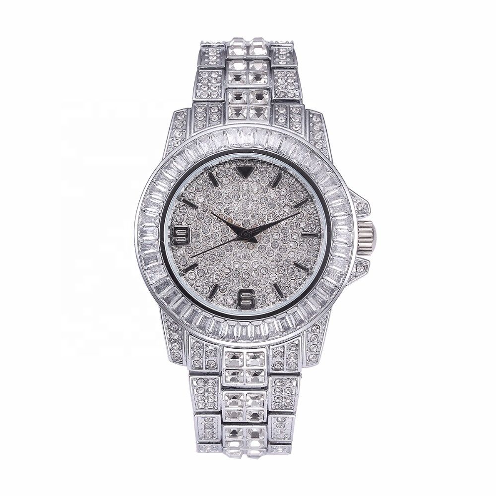 OEM Full Diamond Luxury Starry Sky Japan Movement Quartz Watch For Men