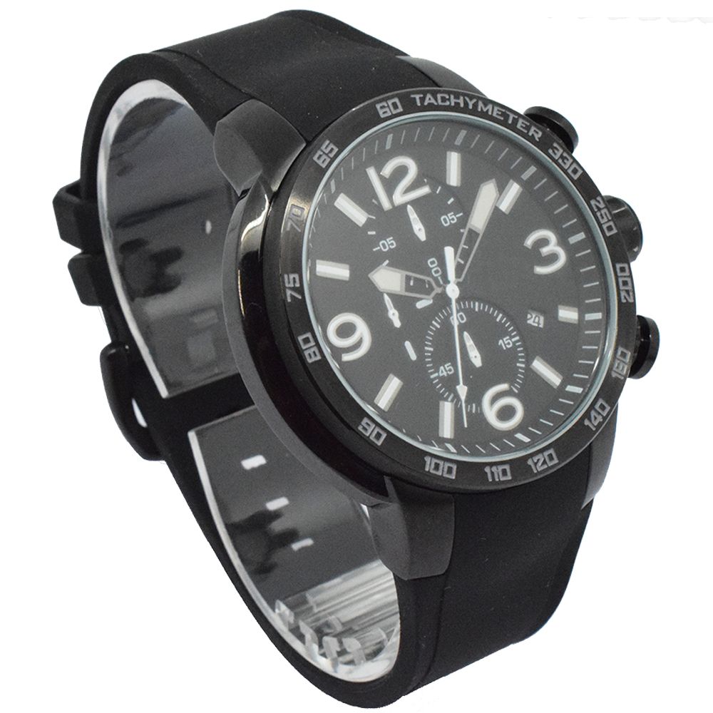 Outdoor Sports Silicon Band 50 m Water Resistant Stainless Steel Watch