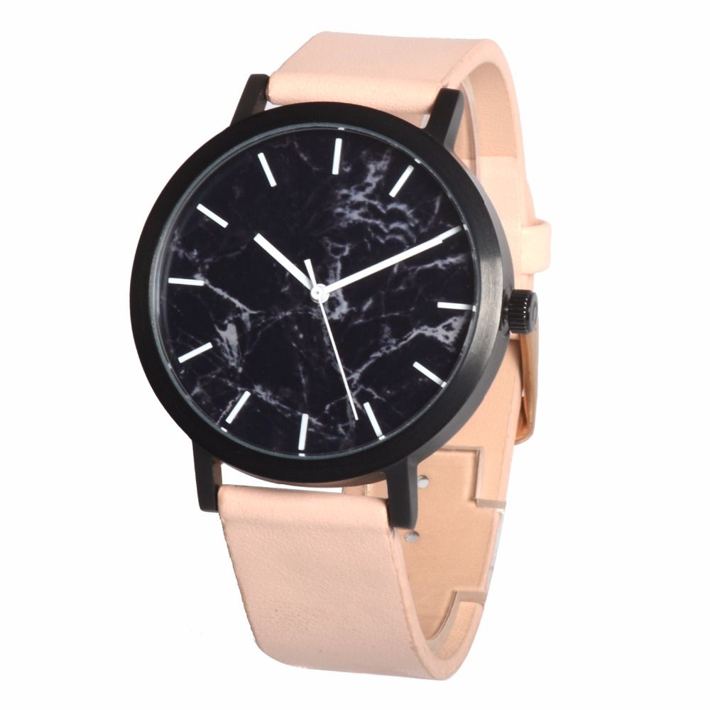 Wholesale Fashion Stainless Steel IPG Plating 5 ATM Water Resistant Japan Quartz Movement Marble Dial Mens Wristwatches