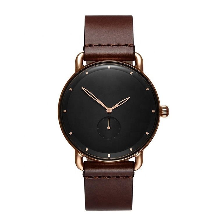 Oem Watch Manufacturer Relojes Hombre Genuine Leather Private Label Casual Watch