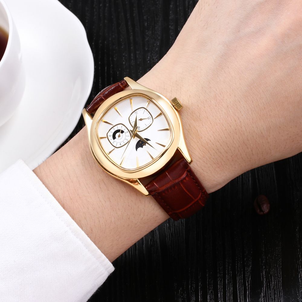 Most Fashion Customized Quartz Cheapest Moonphase Watch OEM Trendy Watch