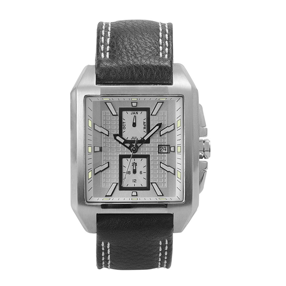 HOT Sell Promotional Gift Top Brand Luxury Square Men Leather Wrist Watches