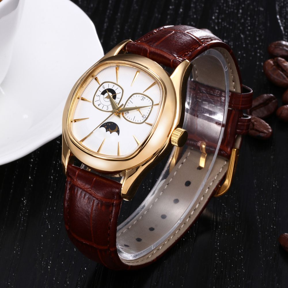 Most Fashion Customized Quartz Cheapest Moonphase Watch OEM Trendy Watch