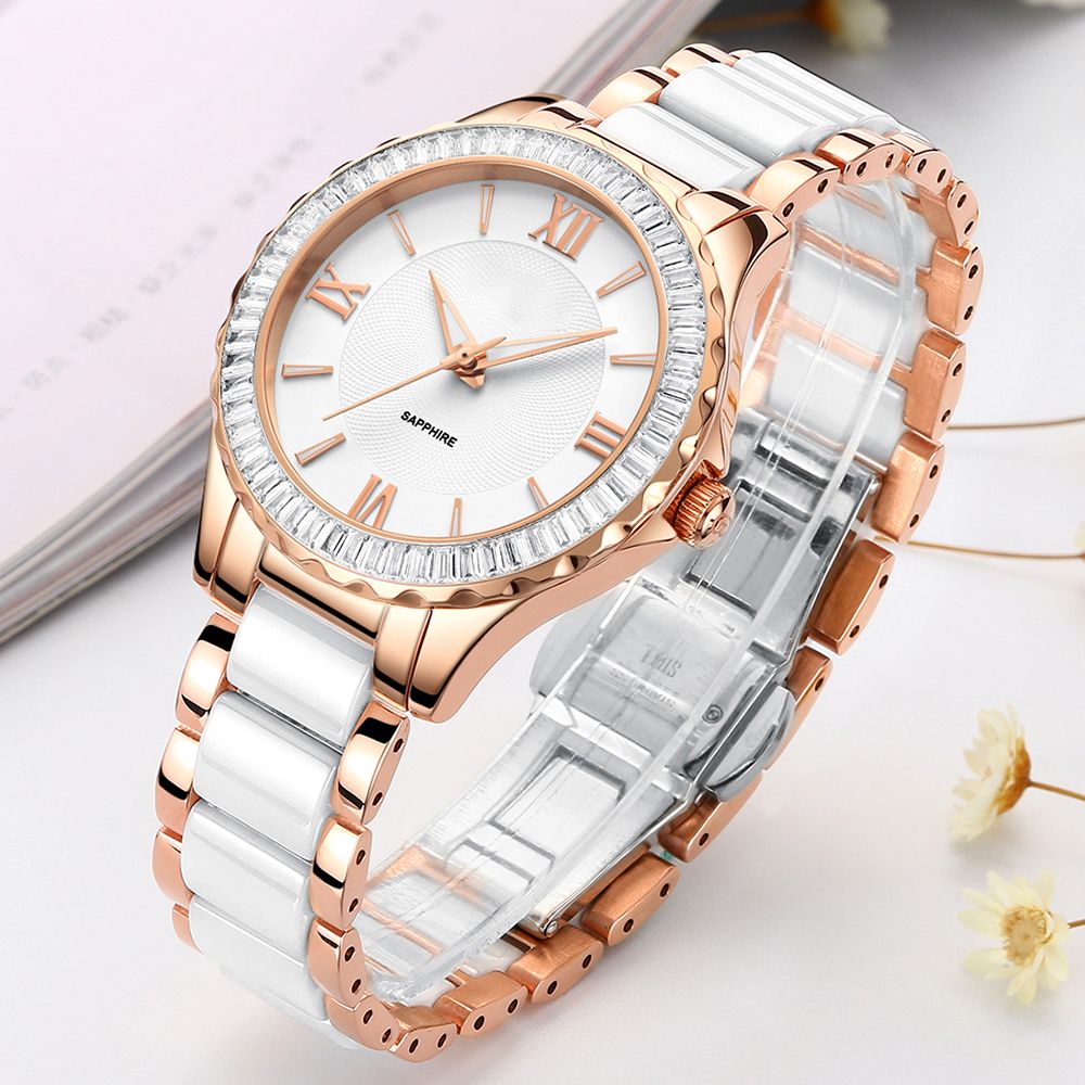 lady wristwatch luxury quartz watch 316l stainless steel watch OEM