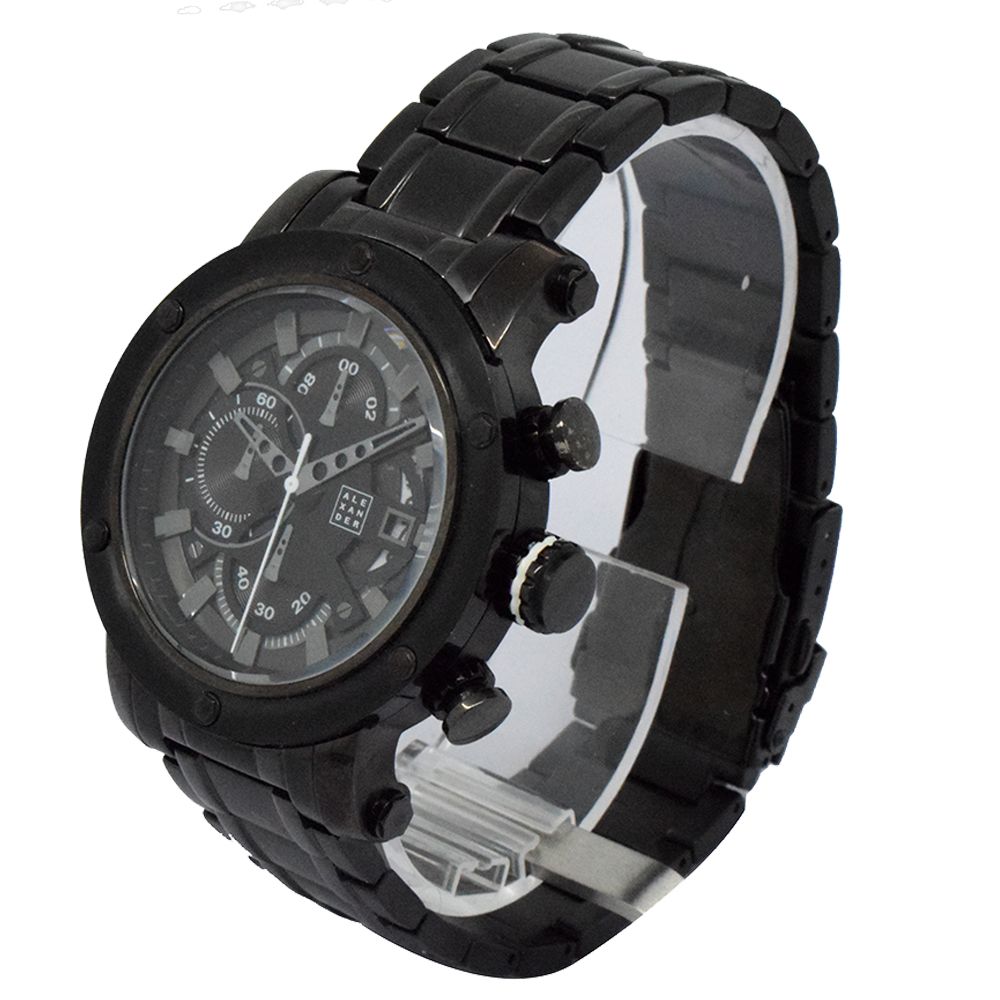 Custom Simple Round Analog Stainless Steel Chronograph Watch for Promotion