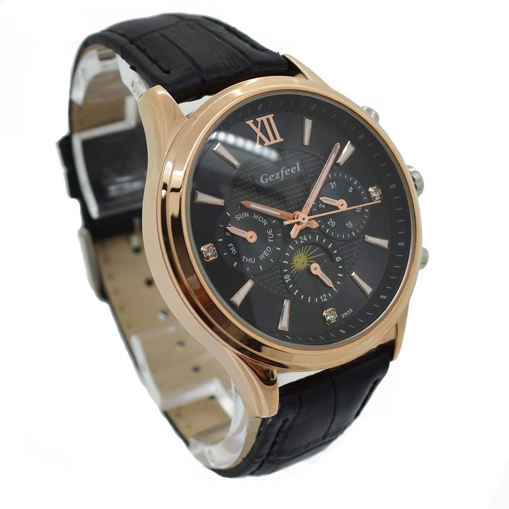 Best China Factory Modern Leather Band Quartz Wrist Watch