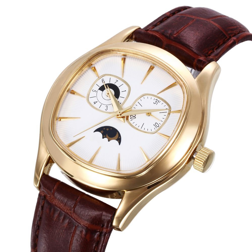 Most Fashion Customized Quartz Cheapest Moonphase Watch OEM Trendy Watch