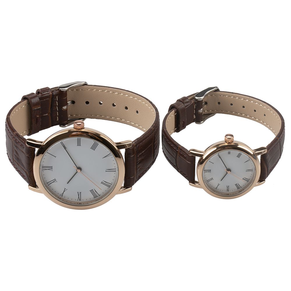 Custom Luxury Brand Couple Watch With Retro Leather Watch