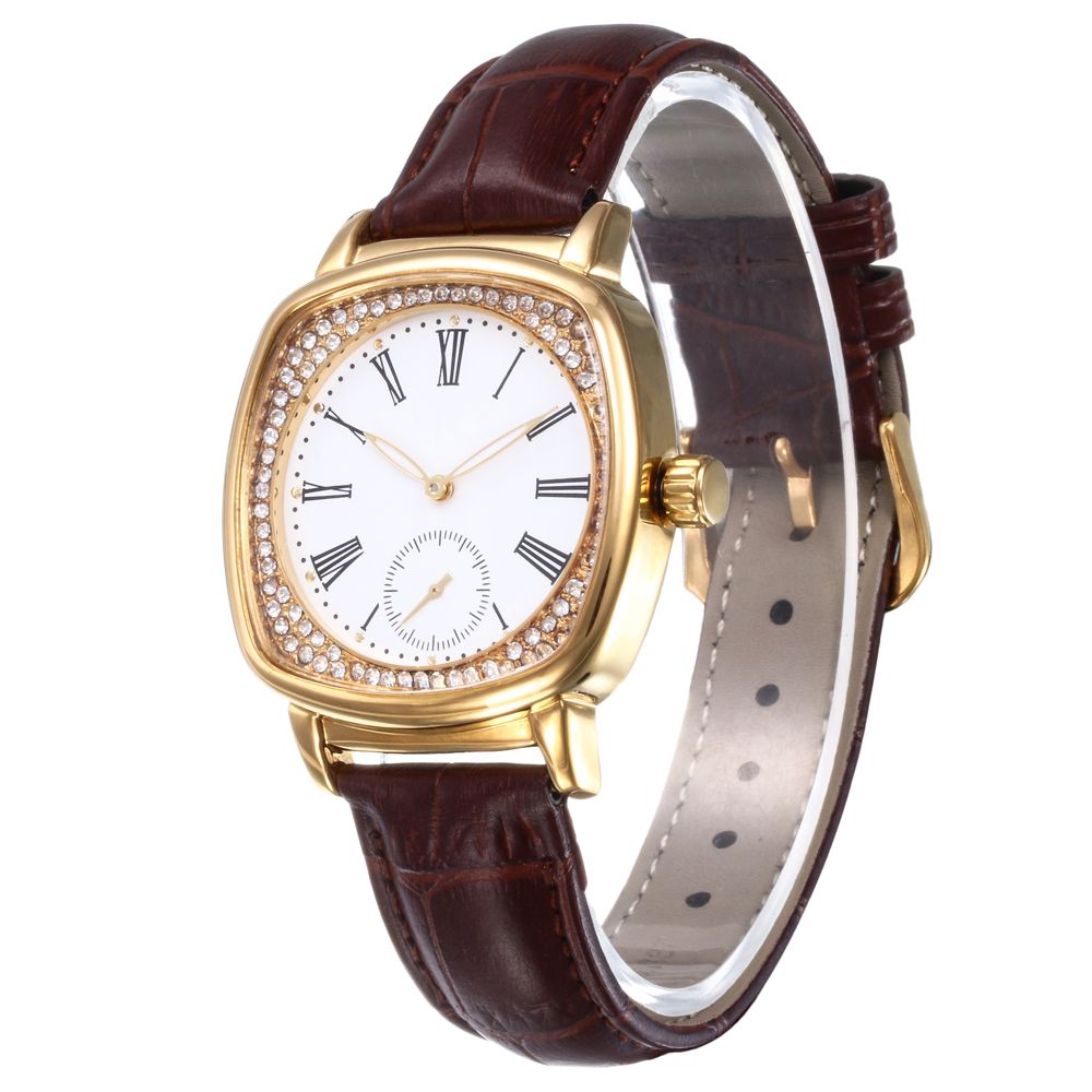 Best Sell Ladies Watches Custom Analog Alloy Watches With Genuine Leather Strap