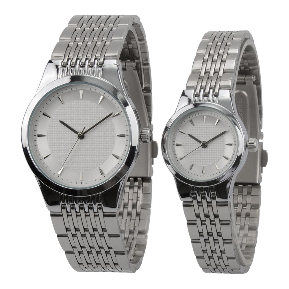Ultra Thin Stainless Steel couple watch more time quartz watch