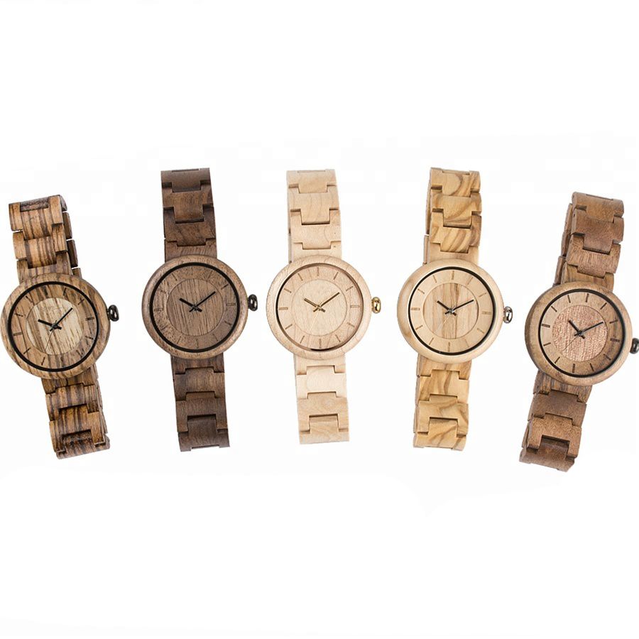 Fashion Handcrafted Japan Quartz Movement Private Label Personalized Wooden Watch
