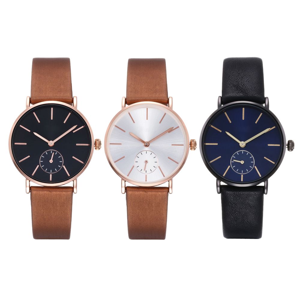 Wholesale Simple Fashion Quartz Watch PU Leather Watch Alloy Gift Watch