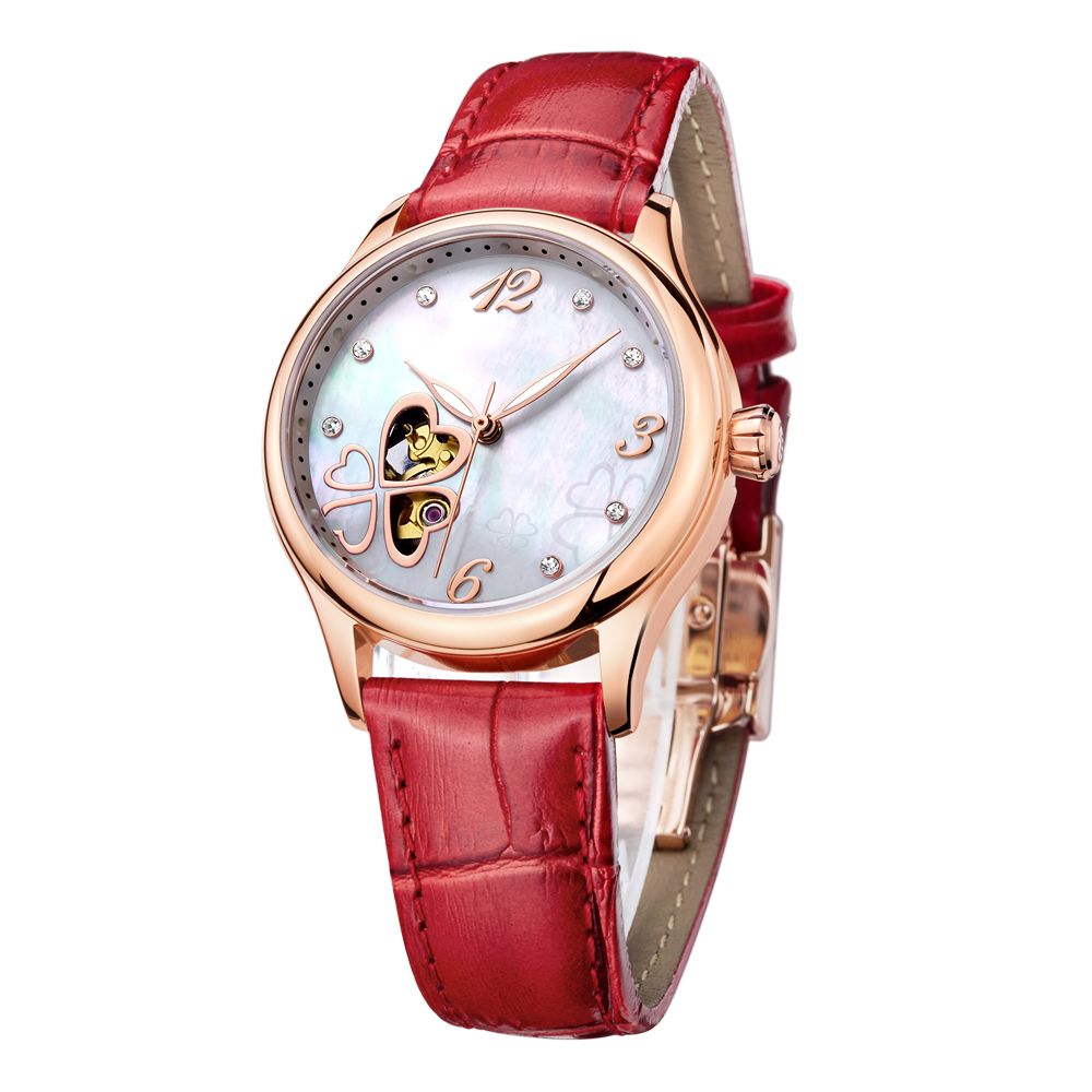 ladies New Custom Casual Watch cheap Mechanical Watch Movement With  Belt Leather