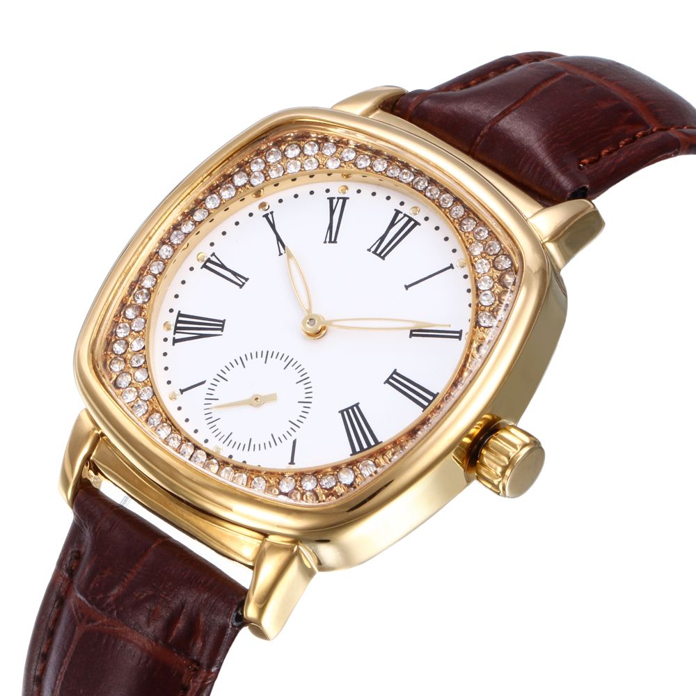 Best Sell Ladies Watches Custom Analog Alloy Watches With Genuine Leather Strap