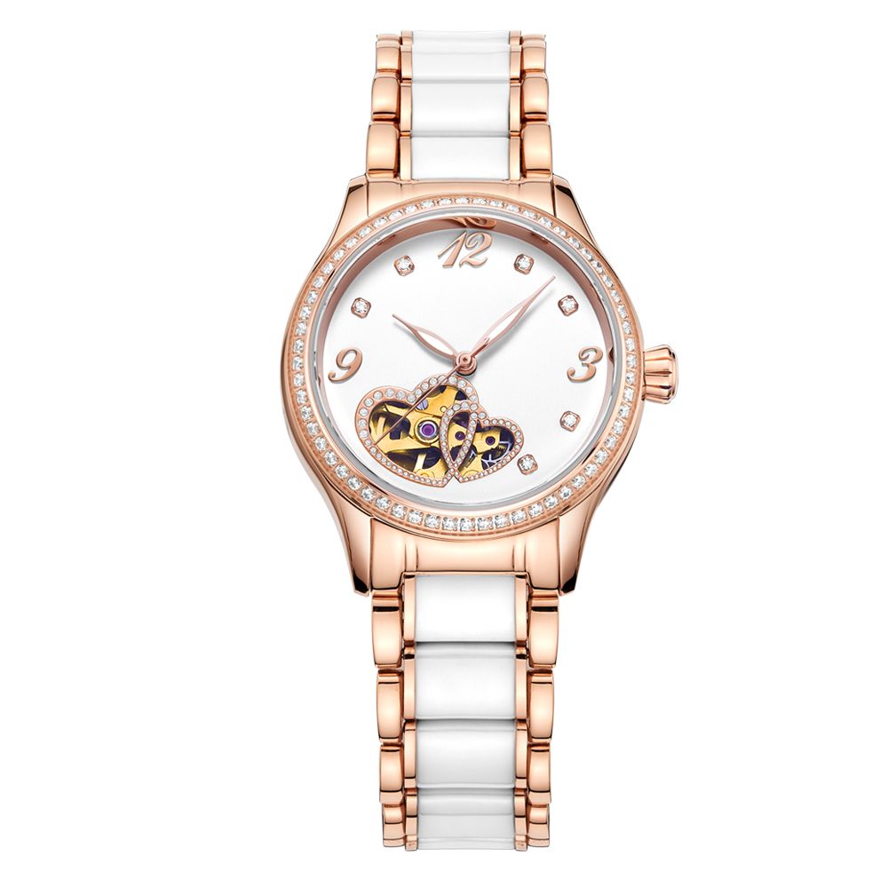 OEM Womans Wrist Watches Automatic Mechanical Wrist Watch Stainless Steel Watch 