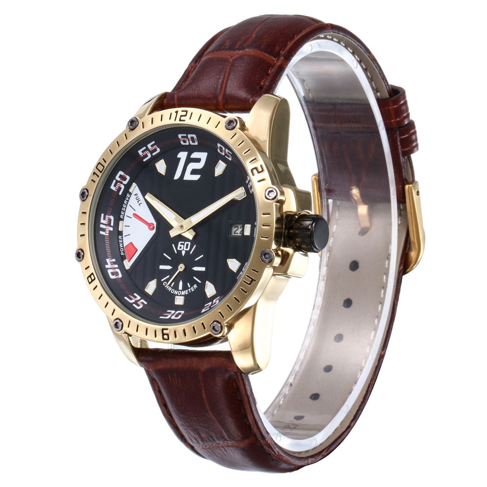 Luxury Charming Design Analog Quartz Movement Leather Wrist Watch For