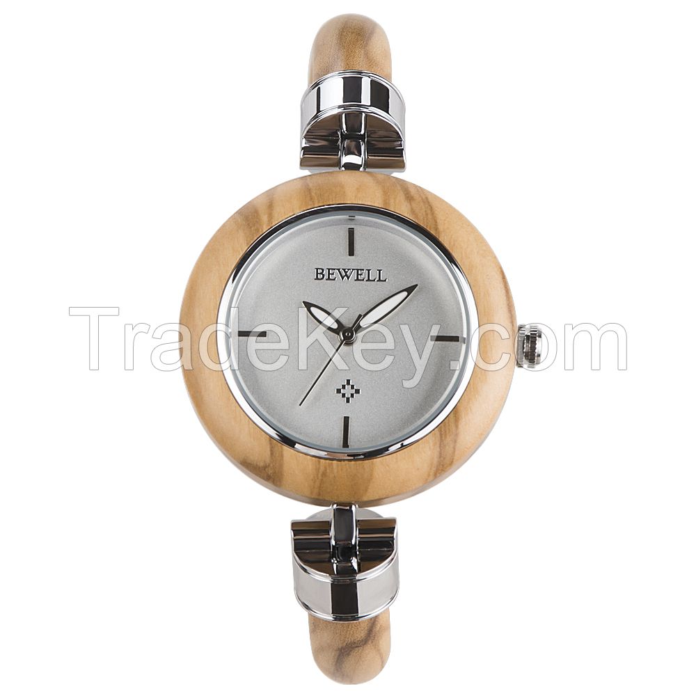 2018 New arrived luxury custom logo Japan movement ladies nature unique handmade bracelet wood watch women