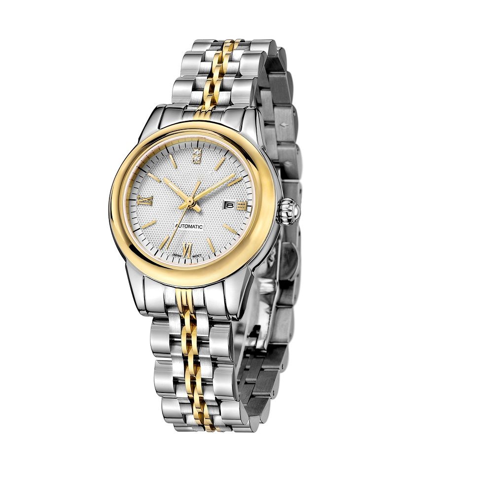 Gold Automatic Mechanical Watch ladies Wristwatch Stainless Steel Band Luxury Brand Sports