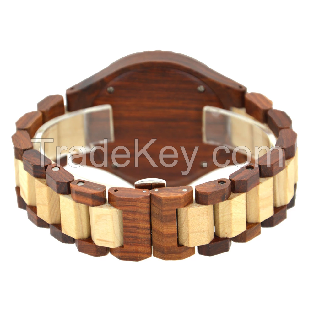 Bewell High quality new fashion bamboo quartz wrist wooden watches