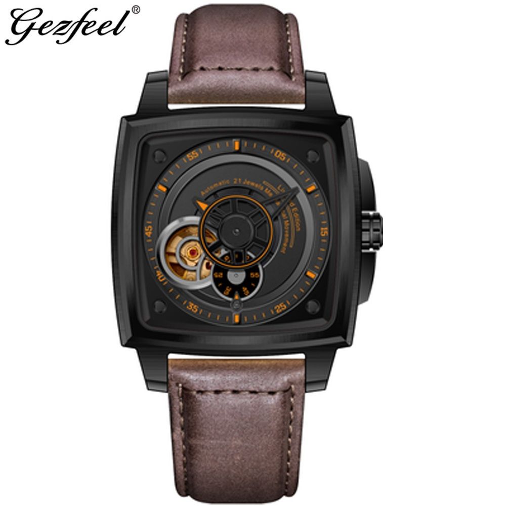 Fashion genuine leather mechanical watch accuracy mechanical watch high quality