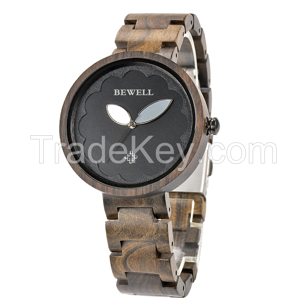 Fully skeleton luxury automatic mechanical wooden men watches